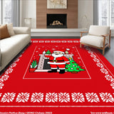 Jolly Saint Nick Hearth Wonderland Holiday Fireplace Festive(Red)