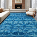 Azure Bowknot Accent Edges Chic Floor Decor(Blue)