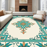 Vintage Floral Medallion Heritage Symphony Tapestry Artisan(Blue)