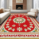 Festive Petal Medallion Vintage Style Floral(Red)