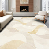 Modern Minimalist Knot Design Area With Wave(Beige)