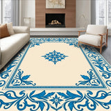 Botanical Scrollwork with Lattice Floral Filigree(Blue)