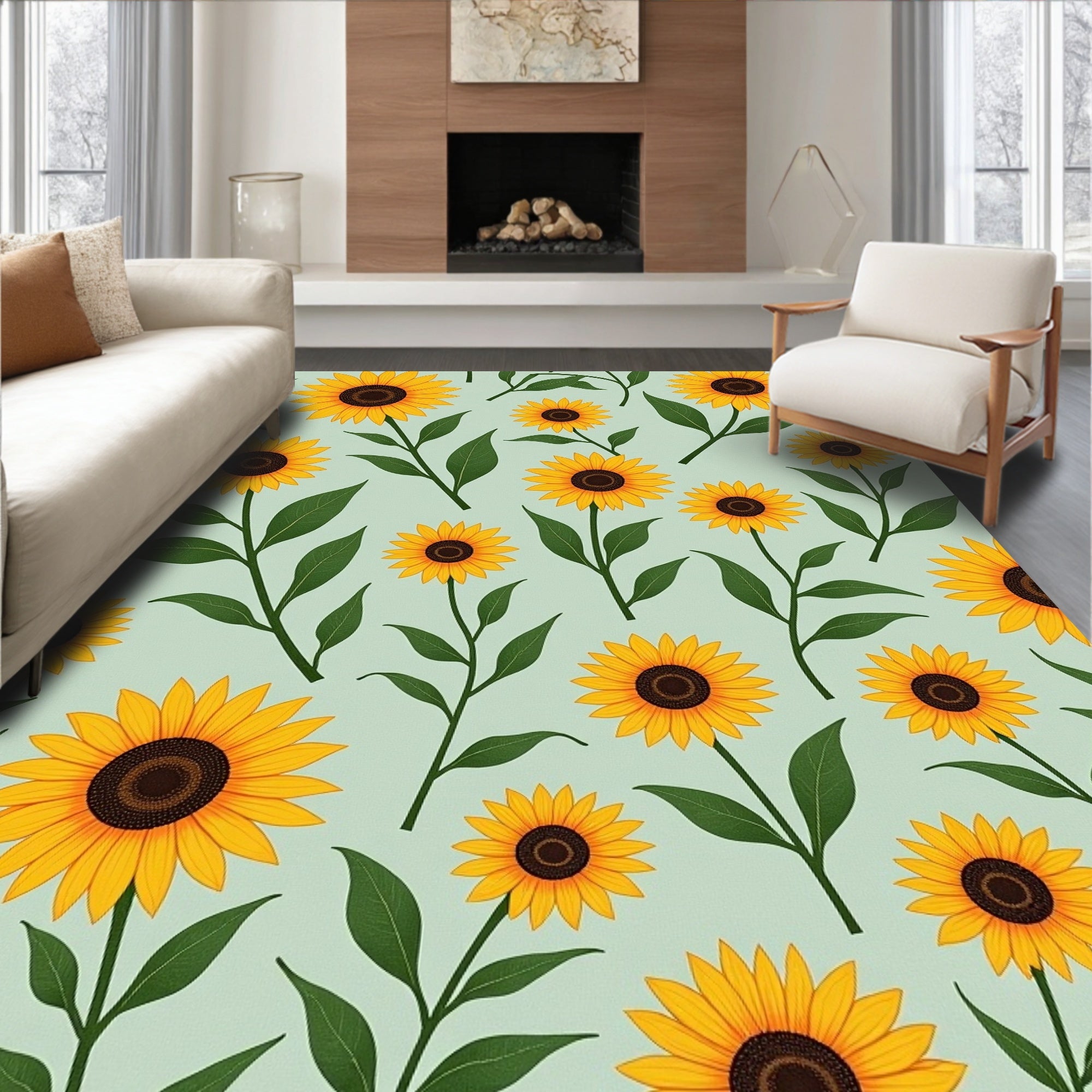 Enchanted Garden Blossom Abstract Artistic Sunflower (Yellow) - ODIKA