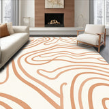 Modern Abstract Waves Minimalist Contemporary Artistic(Beige)