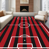 Soccer Pitch Goals Lines Center Circle(Red)