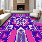 Celestial Starburst Design with Intricate Petal Motifs (Purple)