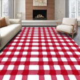 Festive Buffalo Check Welcome with Holiday Checkered Design(Red)