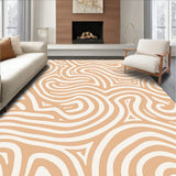 Elegant Cosmic Swirl Reiki Inspired Minimalist Abstract Artistry (Beige) - ODIKA