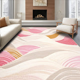 Chic Pink Beige Wave Area(Pink)