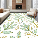 Botanical Leaf Vine Motif Modern Plush (Green)