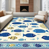 Beachcomber Bright Colors Fish Beige Area Marine Life(White)