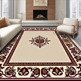 Medieval Tapestry Inspired Heraldic Crest with Flourish(Beige)