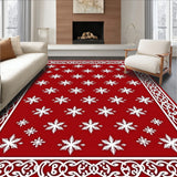 Festive Snowflake Medallion with Classic Holiday Motifs(Red)