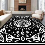 Boho Motifs with Repeating Starburst (Black)