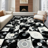 Vinyl Record Inspired With Classic Rock Band Graphics(Black)