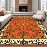 Traditional Arabesque Scroll Work Entrance with Flowing Vine(Orange)