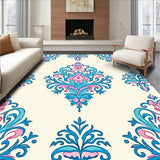 Paisley Damask Heritage Scrollwork Botanical Motif (Blue)