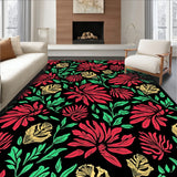 Boho Nordic Pinecone Mosaic with Festive Botanical Accents(Red)