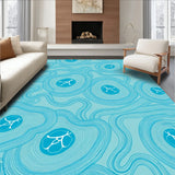 Tropical Seashell Breeze Blossom Elegant Ripples(Blue)