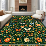 Lush Green Vintage Floral Vibe(Green)