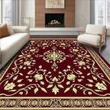 Baroque Floral Damask Scroll Luxurious Decorative Traditional(Red)