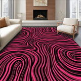 Elegant Swirl Contemporary Accent Decorative Artistic (Pink)