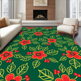 Festive Holly Leaf with Berries Decorative Accent(Green)