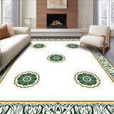 Petal Medallion with Interlocking Flourish Motifs (White) - ODIKA