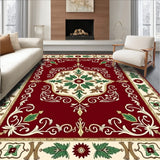 Victorian Scroll Damask with Whimsical Winter Pinecone Flourish(Burgundy)