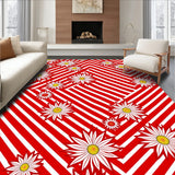 Cane Stripe with Poinsettia Blossom Details(Red)