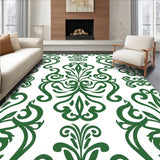 Abstract Damask Style with Ornamental Flourishes (Green)