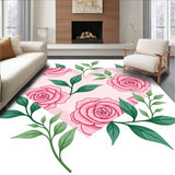 Romantic Rose Garden Shaped Decorative Floor(Pink)