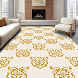 Vintage Floral Lattice Blending Shapes and Lines(Gold)