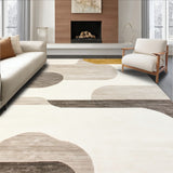 Beige Floor Non Slip Abstract Art for Modern Home Decor(Gray)