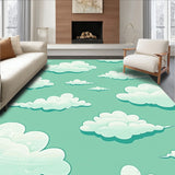 Fluffy Cloud Formation with Dreamy Sky (Green)