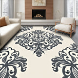Damask Scrollwork Anti Slip Floor(Gray)