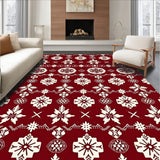 Buffalo Plaid Snowflake Duo Featuring Festive Nordic Motifs(Red)