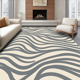 Modernist Expressionist Wave Handwoven Decorative(Gray)