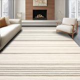 Chic Beige Striped Office Area for Floor Shielding(Beige)