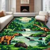 Charming Earthy Toned Safari Scene(Green)