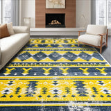 Ultra Soft Area Rug, Non Slip, Stain Resistant, Washable Area Rugs for Living Room, Bedroom, Vintage Distressed Kitchen Entryway Rug(Yellow)