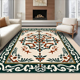 Botanical Vine Scroll with Ornamental Leaf Clusters(Beige)