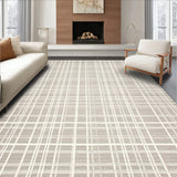 Geometric Plaid Runner Non Slip Comfort Beige(Beige)