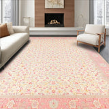 Classic Beige Area Easy Care for Everyday Living(Pink)