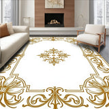 Ornate Floral Medallion with Delicate Scrollwork and Curved Motifs (Gold)