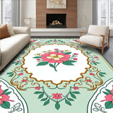 Wildflower Medallion Tapestry with Vintage Botanical Motifs (Pink) - ODIKA