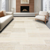 Elegant Textured Area Featuring Abstract and Warm Hues(Beige)