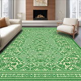 Ultra Soft Area Rug, Non Slip, Stain Resistant, Washable Area Rugs for Living Room, Bedroom, Vintage Farmhouse Washable(Green)