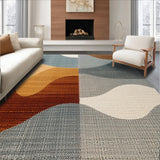 Ultra Soft Area Rug, Non Slip, Stain Resistant, Washable Area Rugs for Living Room, Bedroom, Modern Abstract Tribeca(Beige)
