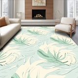 Swirling Marble Veined Modern Artistic Floor Covering(Blue)